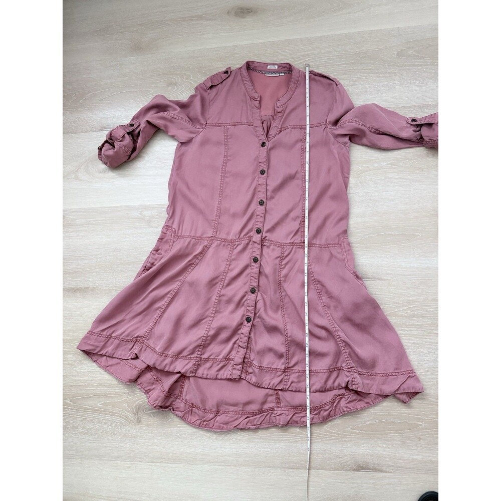 Anthropologie Holding Horses Mariona Lyocell Shirt Dress 6 Mauve Utility Hi-Lo - Picture 8 of 16